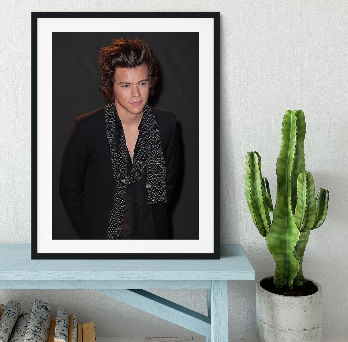 Harry Styles at the British Fashion Awards Framed Print - Canvas Art Rocks - 1