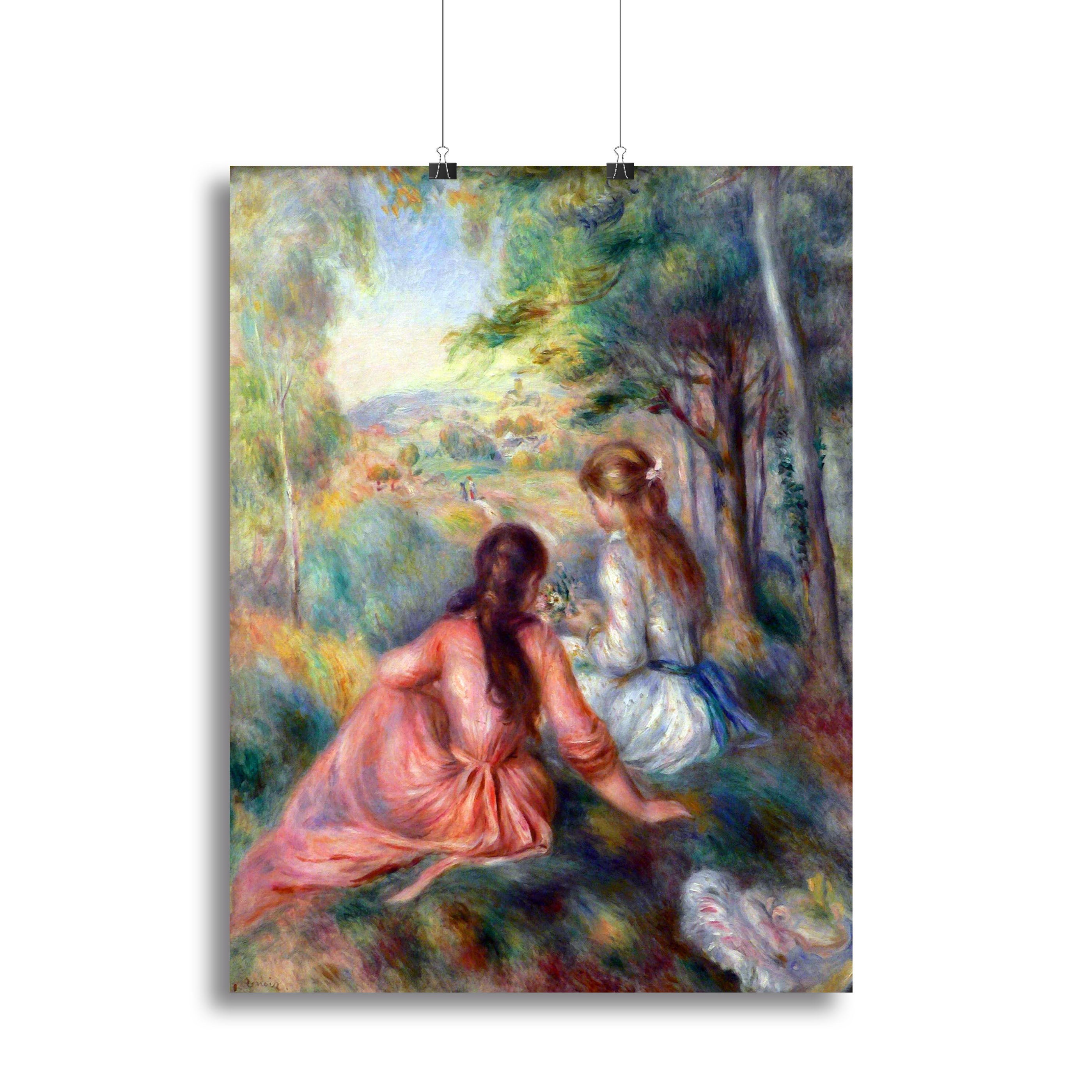 In the meadow by Renoir Poster - Unframed