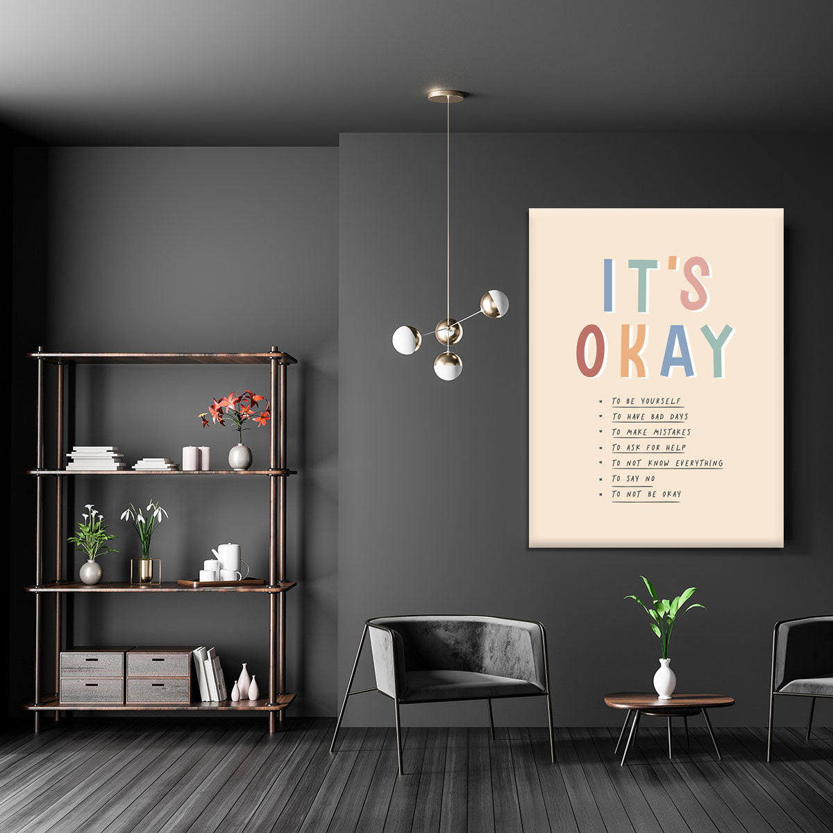 Its Okay Canvas Print or Poster - Canvas Art Rocks - 5
