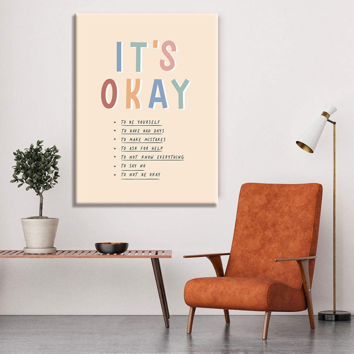 Its Okay Canvas Print or Poster - Canvas Art Rocks - 6