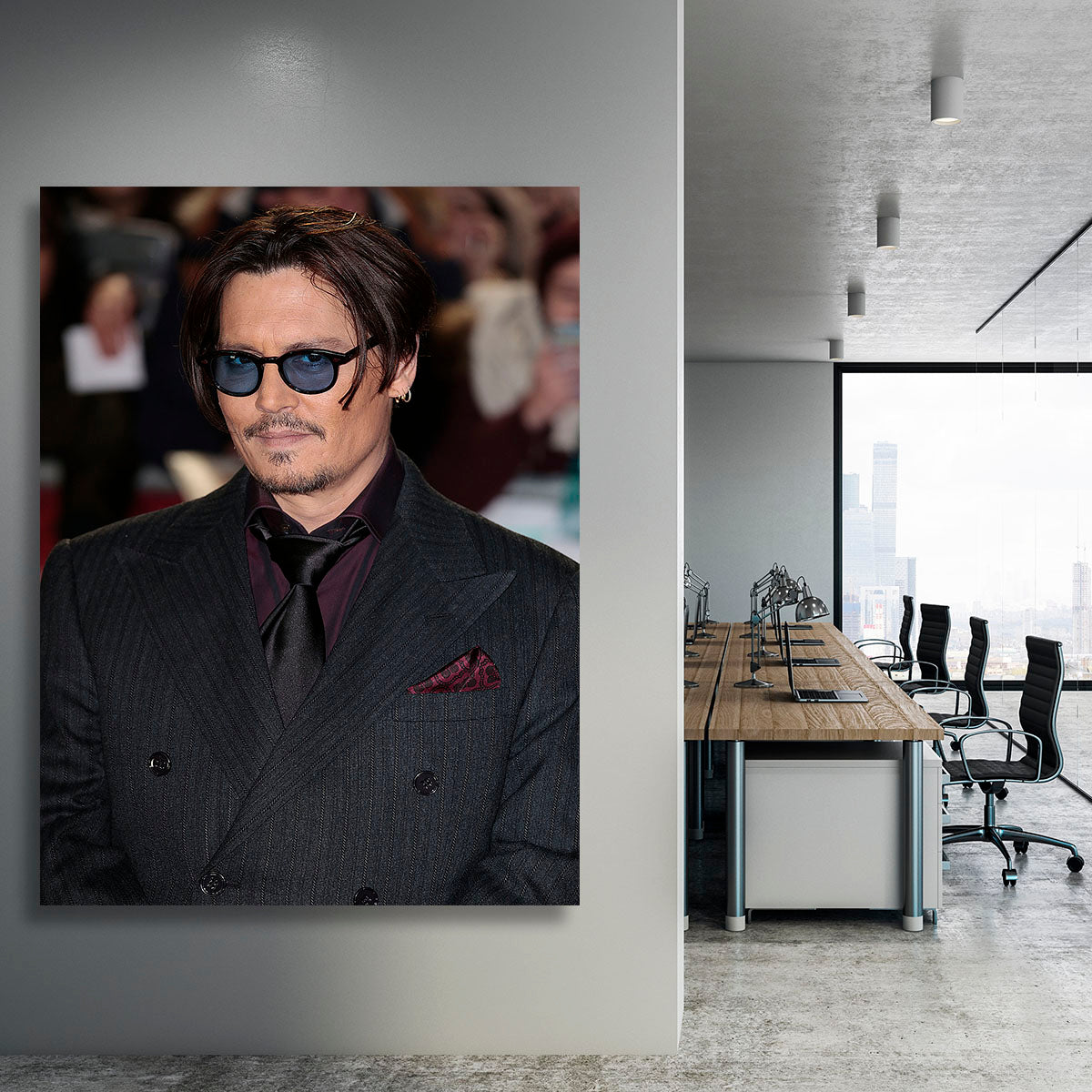 Johnny Depp in sunglasses Canvas Print or Poster - Canvas Art Rocks - 3