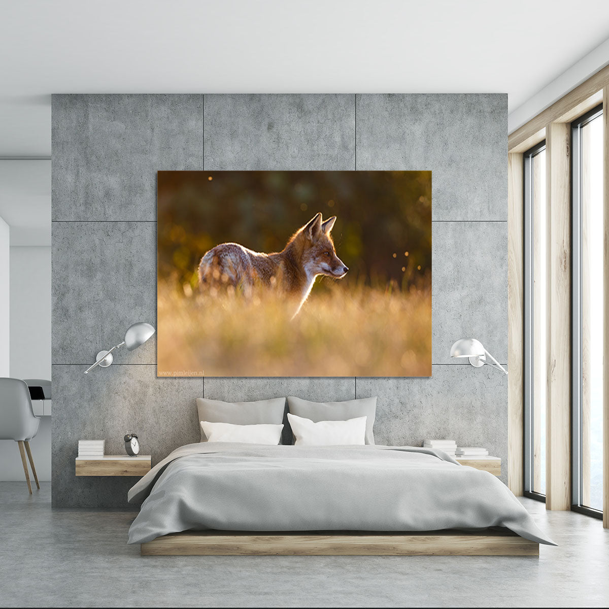 Last Light Fox Canvas Print or Poster - 1x - 5