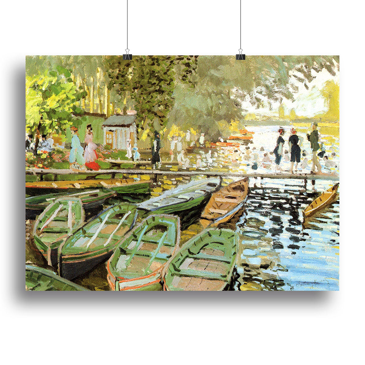 Les bain de la Grenouillere by Monet Poster - Unframed
