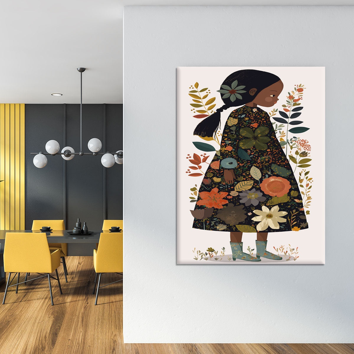 Little Flower Girl Canvas Print or Poster - 1x - 4