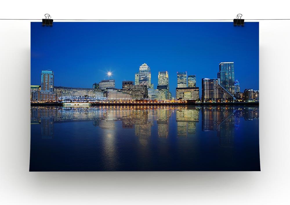 London skyscrapers reflected Poster - Unframed