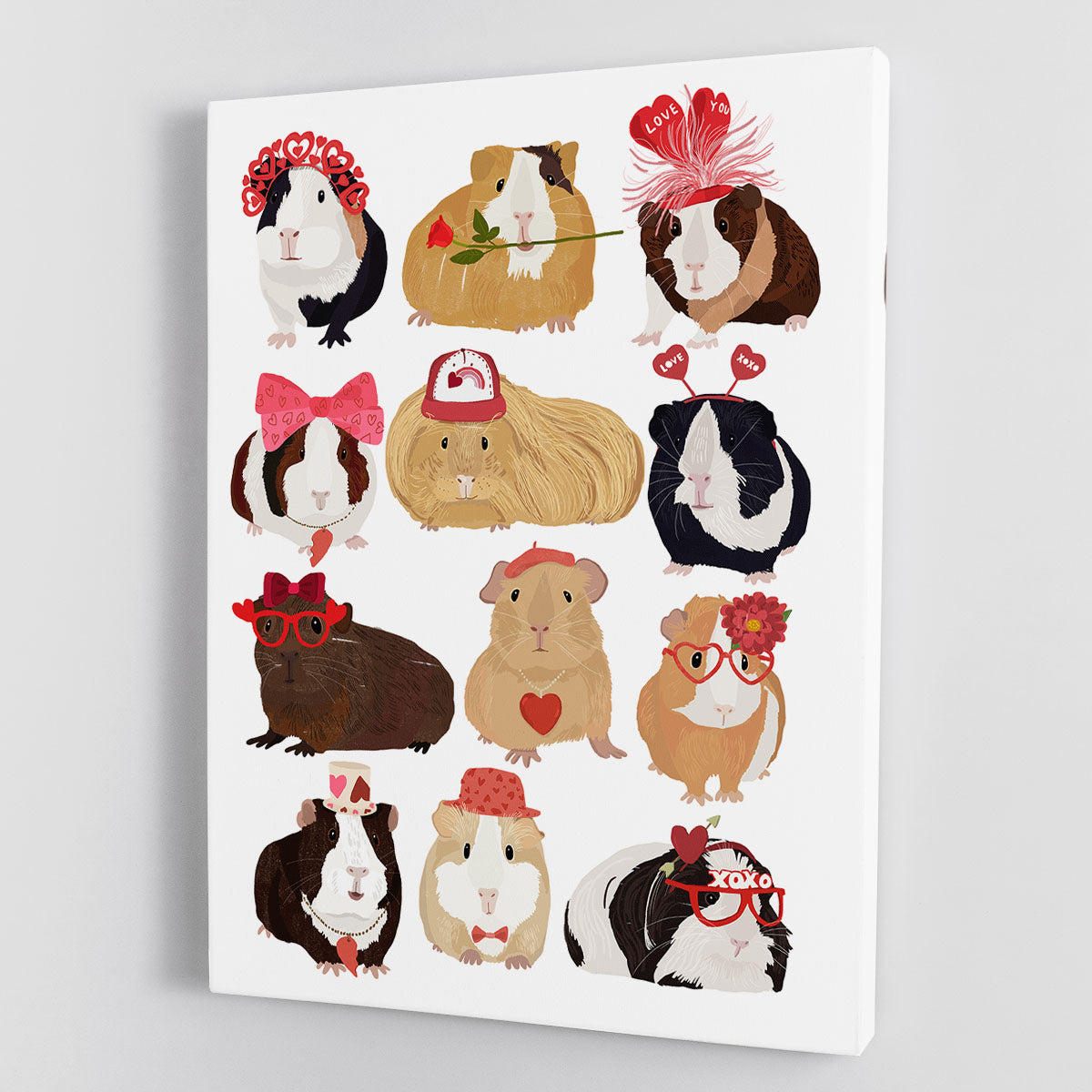 Love Guinea Pigs Canvas Print or Poster - 1x - 1