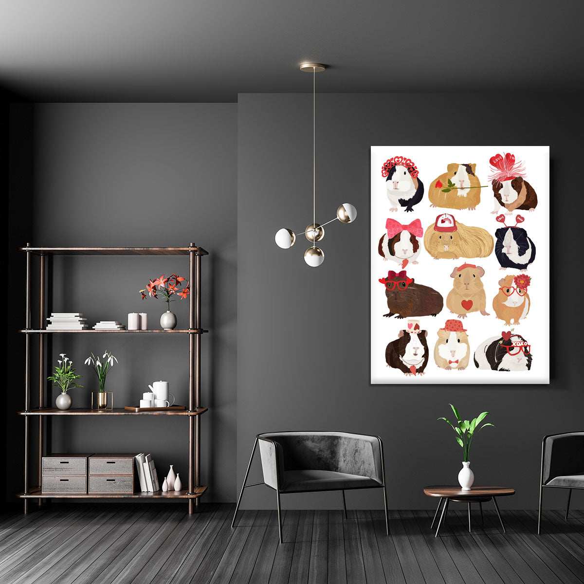 Love Guinea Pigs Canvas Print or Poster - 1x - 5