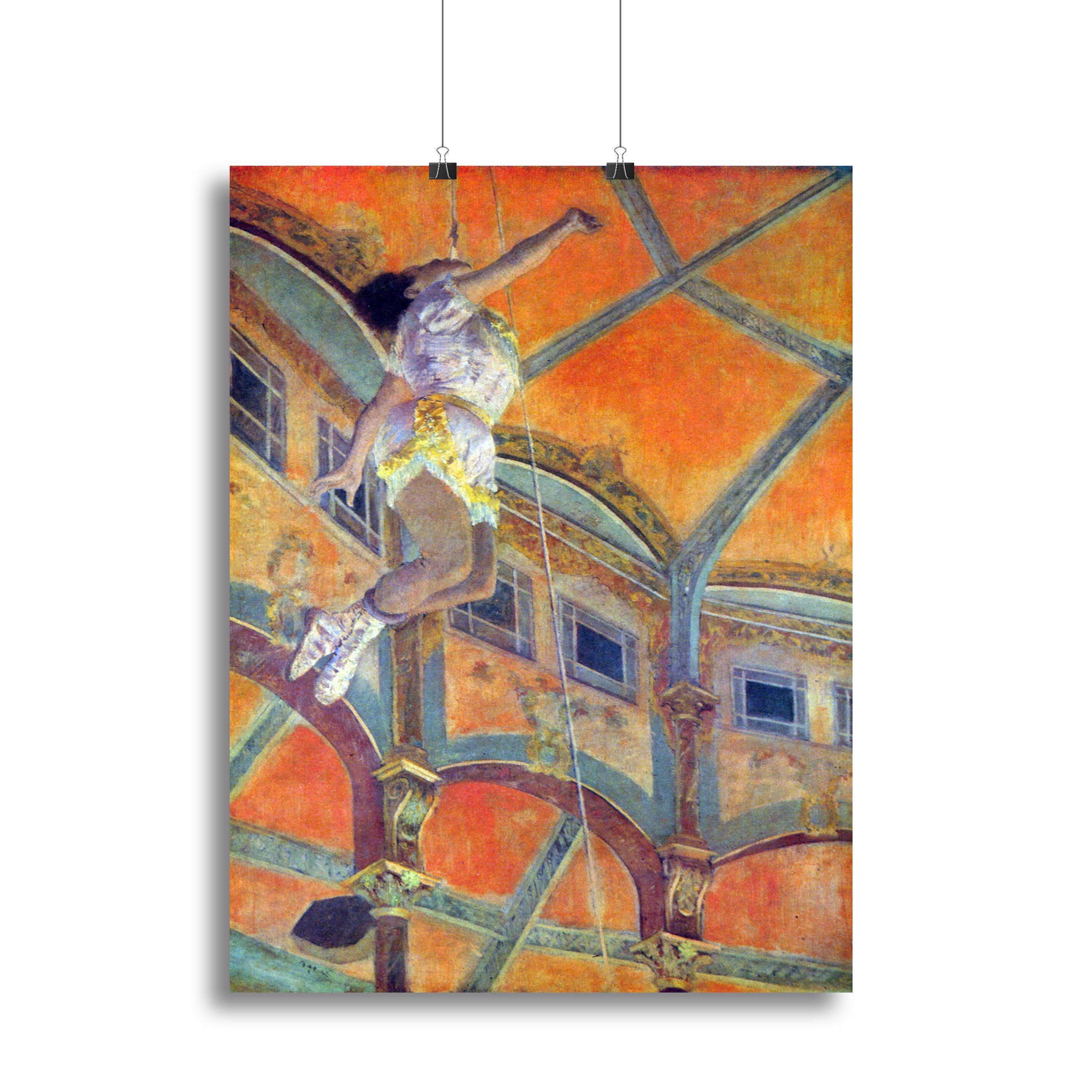 Miss Lala in Circus Fernando by Degas Poster - Unframed
