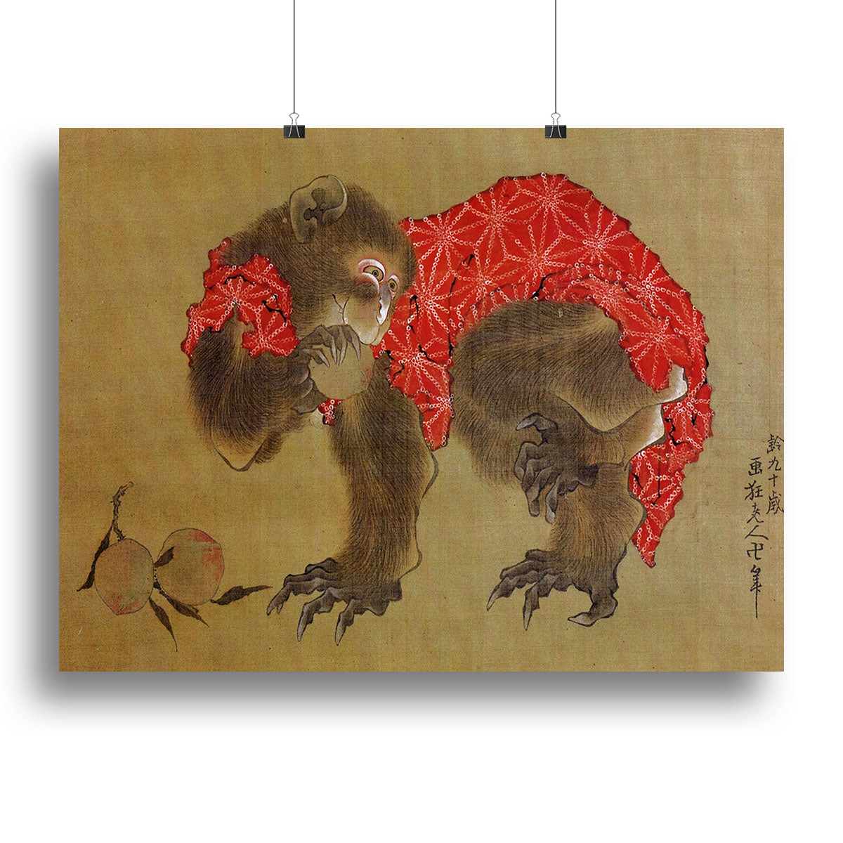 Monkey by Hokusai Poster - Unframed