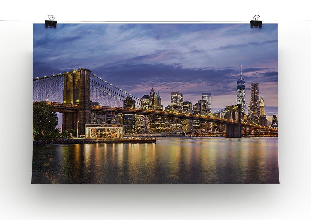 New York City at twilight Poster - Unframed