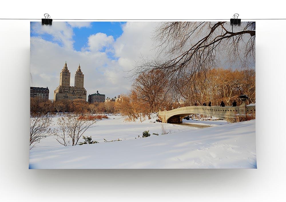New York Manhattan Central Park panorama winter Poster - Unframed
