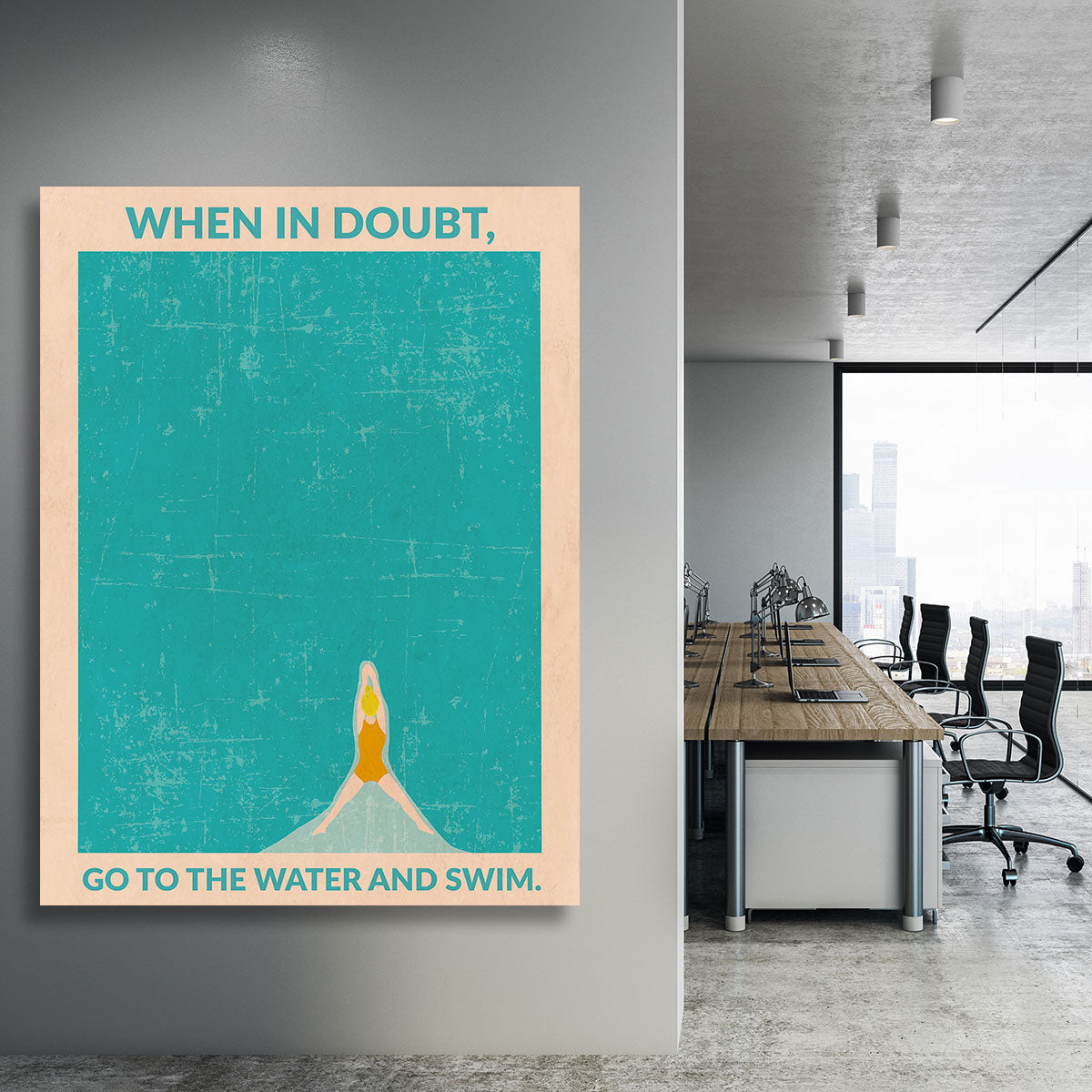 Open Water blonde Canvas Print or Poster - 1x - 3