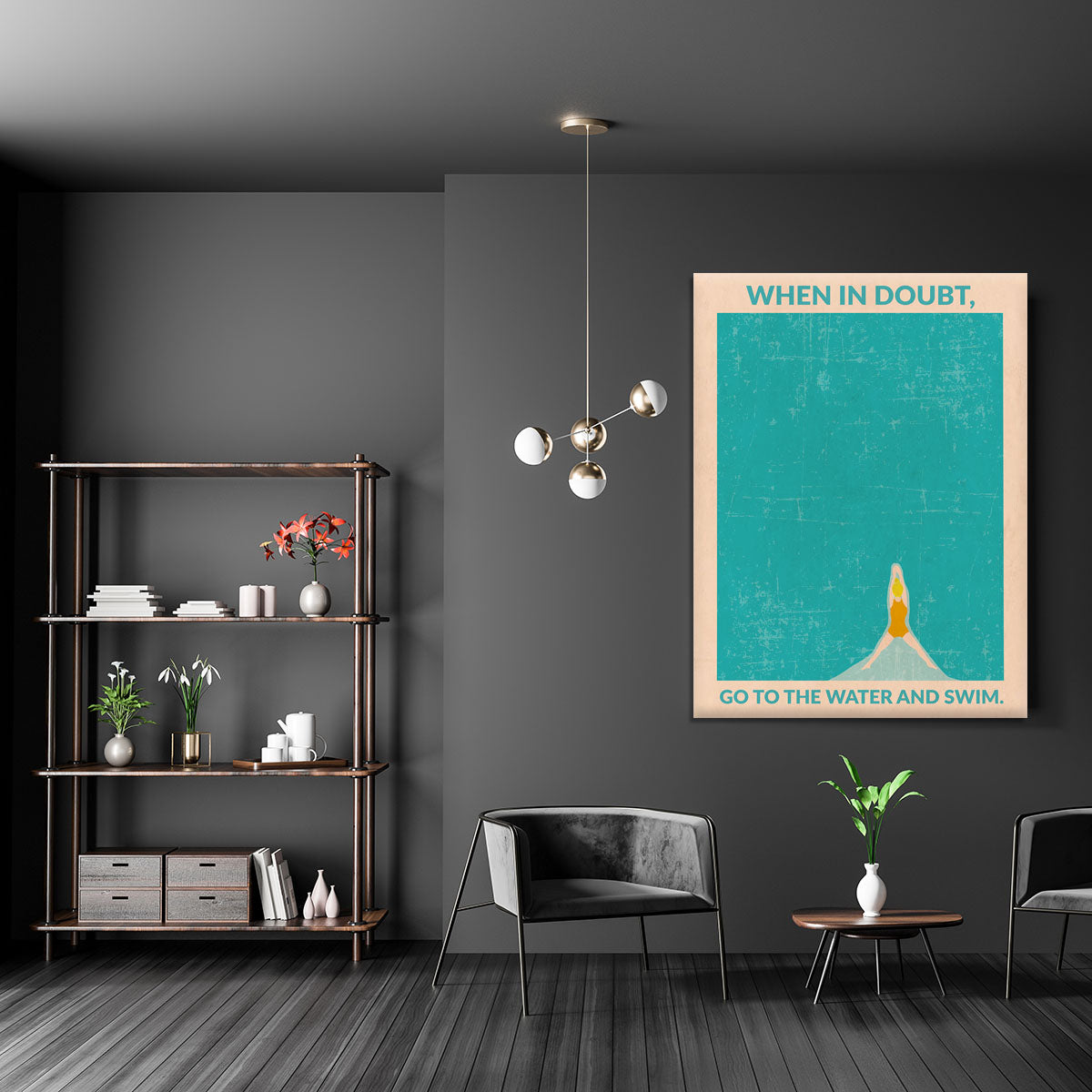 Open Water blonde Canvas Print or Poster - 1x - 5