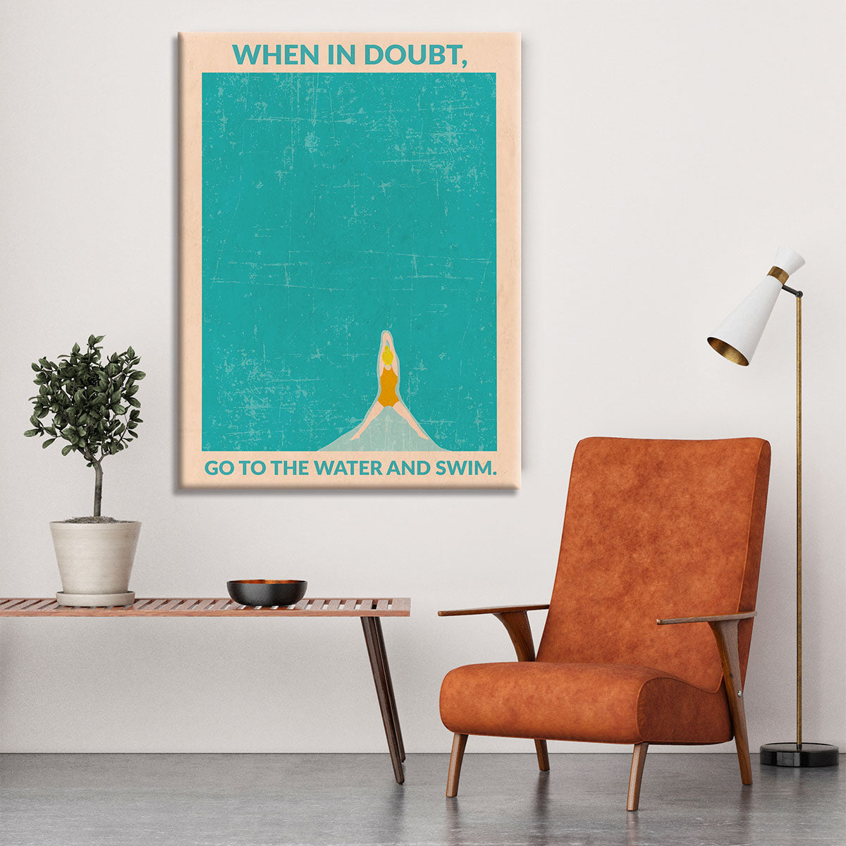 Open Water blonde Canvas Print or Poster - 1x - 6