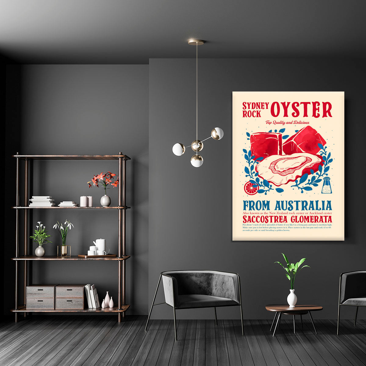 Oyster kitchen decor Canvas Print or Poster - Canvas Art Rocks - 5