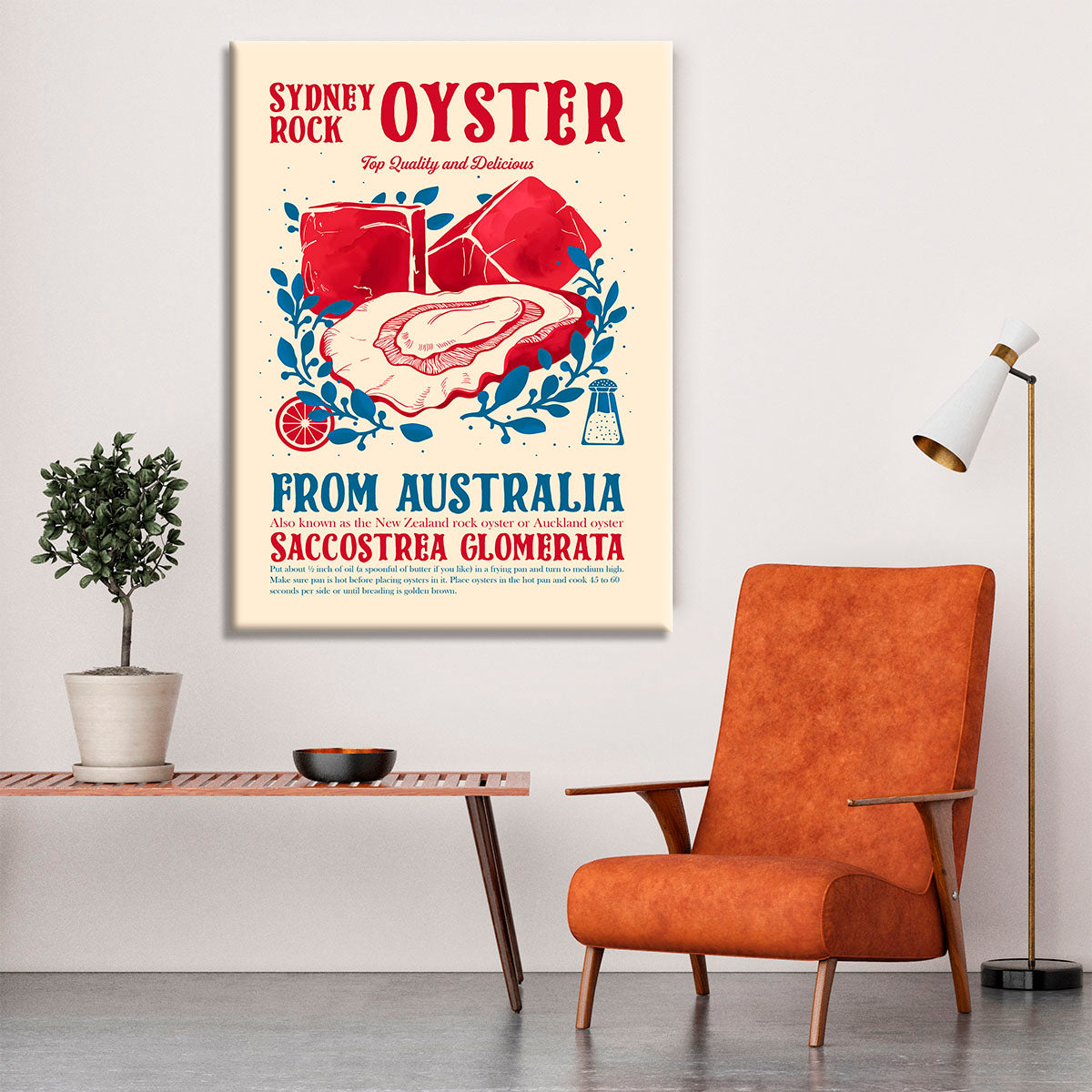 Oyster kitchen decor Canvas Print or Poster - Canvas Art Rocks - 6