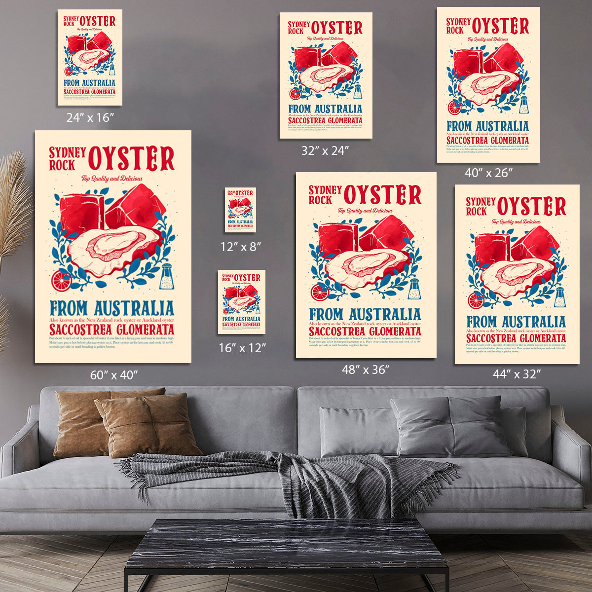 Oyster kitchen decor Canvas Print or Poster - Canvas Art Rocks - 7