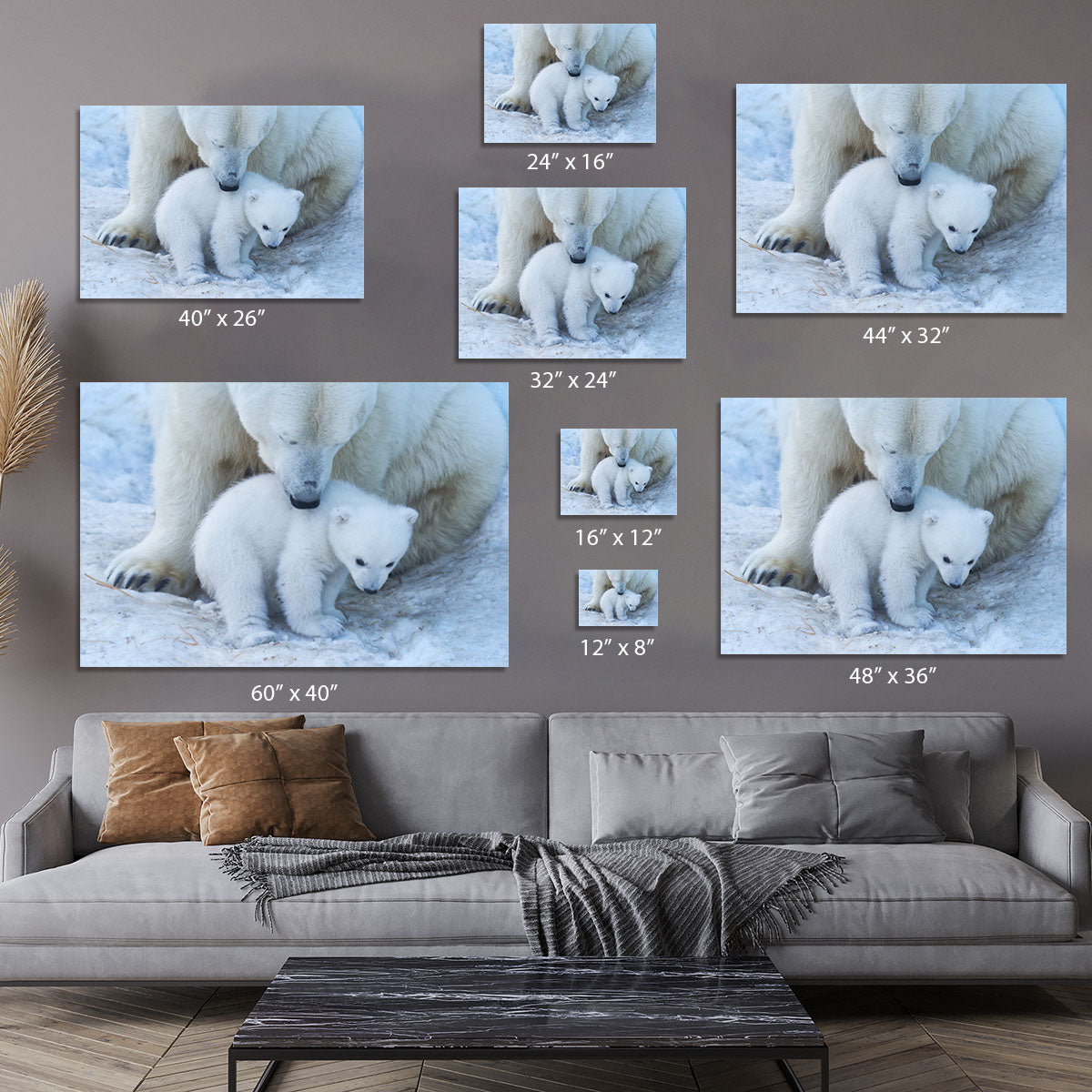 Polar bear Mother Canvas Print or Poster - 1x - 7