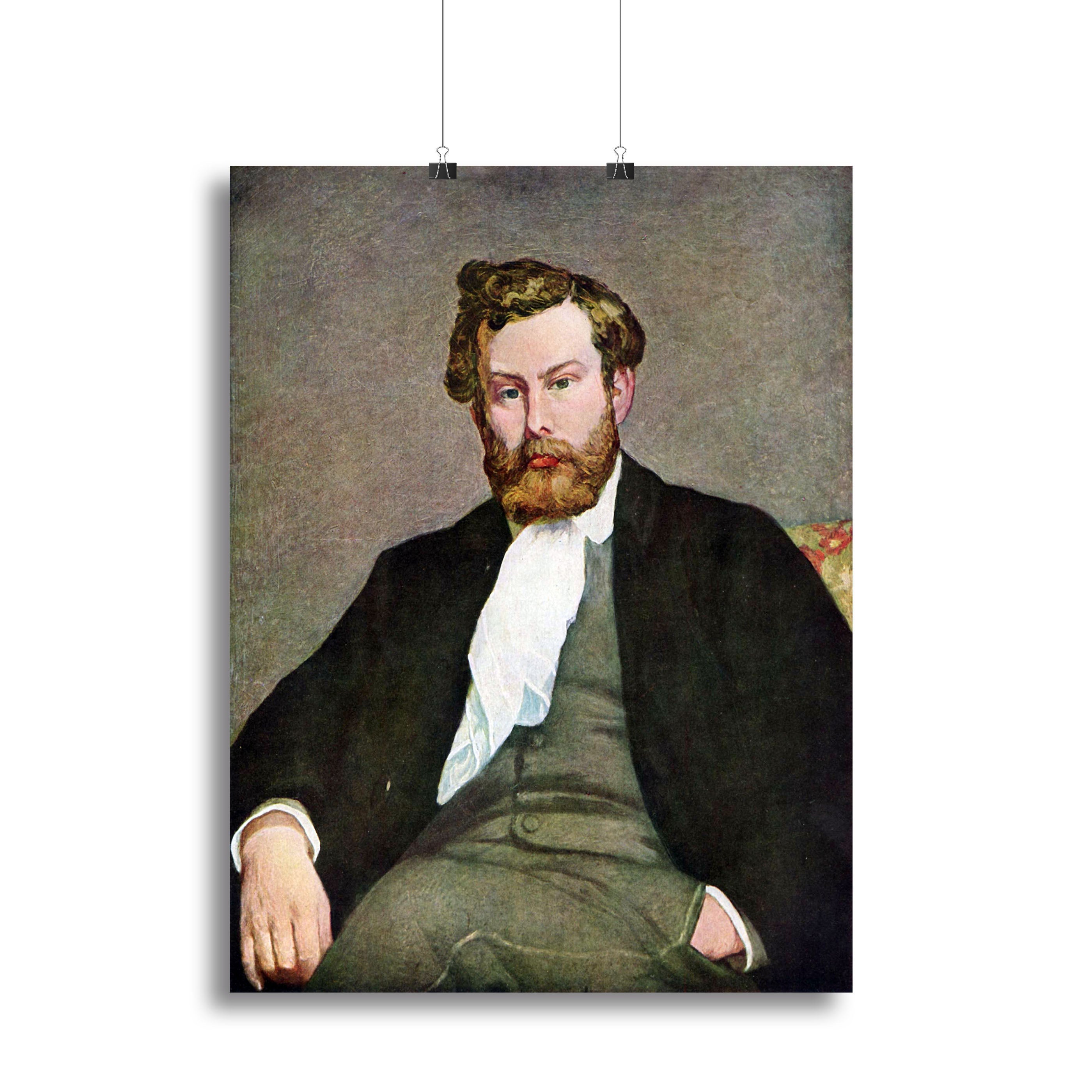 Portrait of Alfred Sisley by Renoir Poster - Unframed