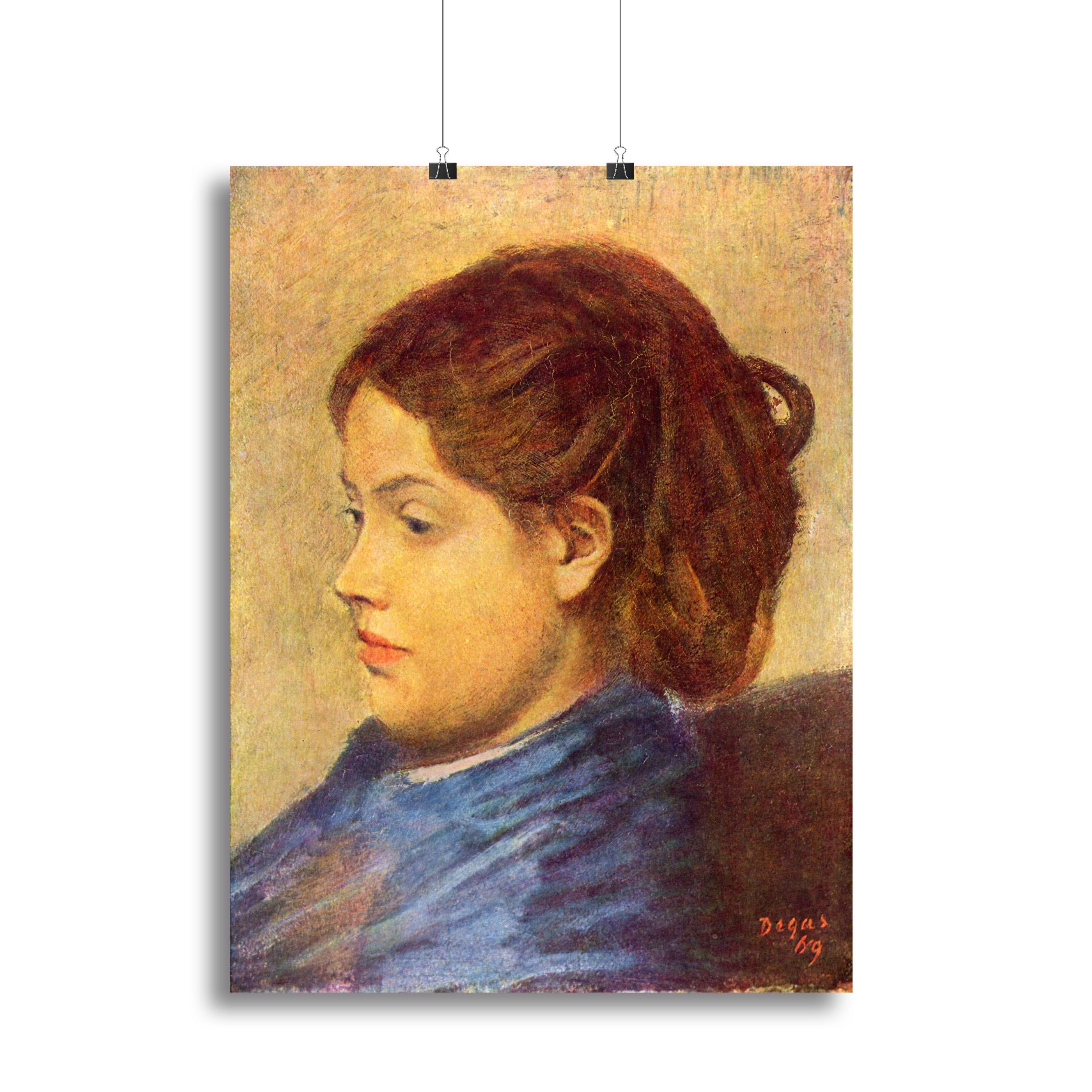 Portrait of Mademoiselle Dobigny by Degas Poster - Unframed