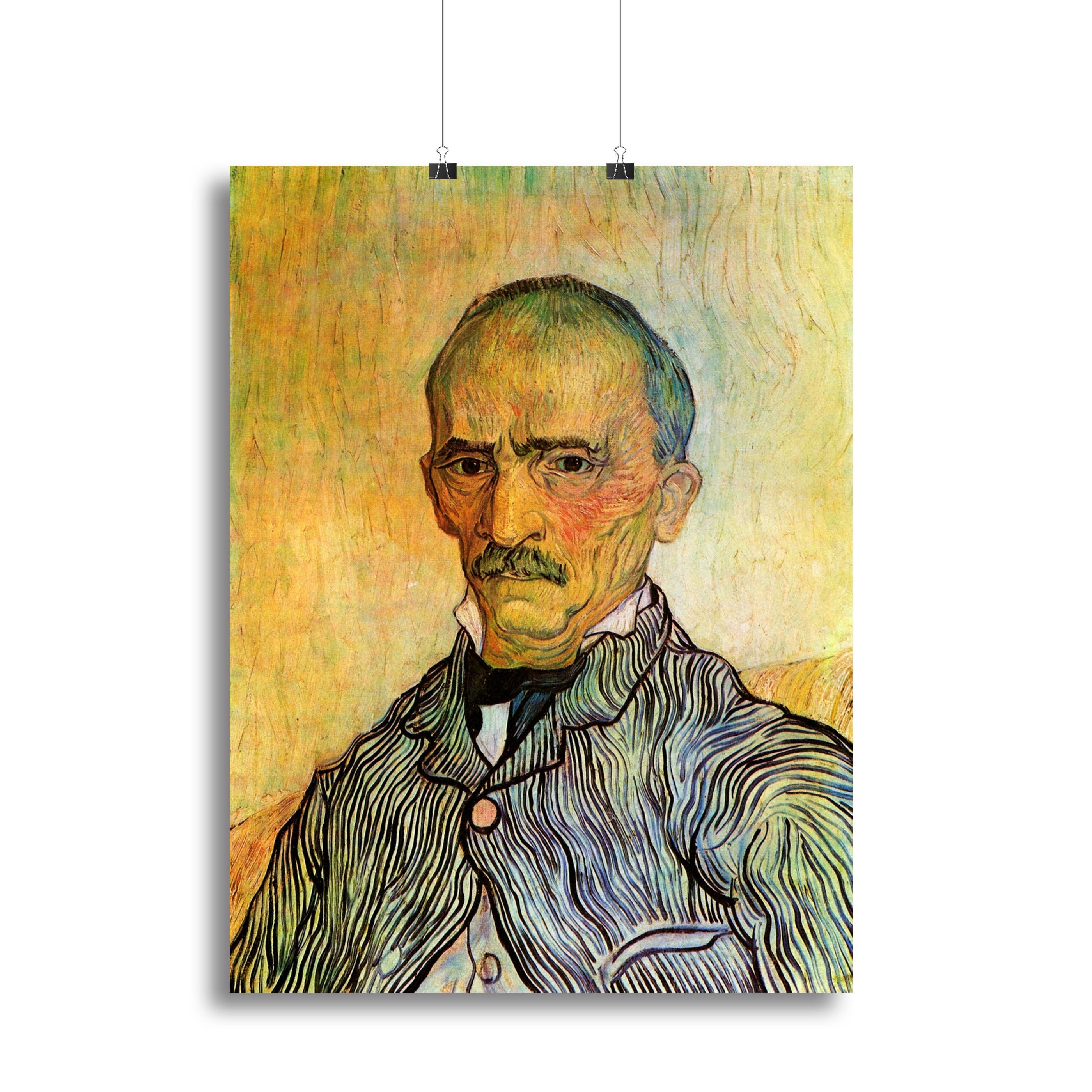 Portrait of Trabuc an Attendant at Saint-Paul Hospital by Van Gogh Poster - Unframed