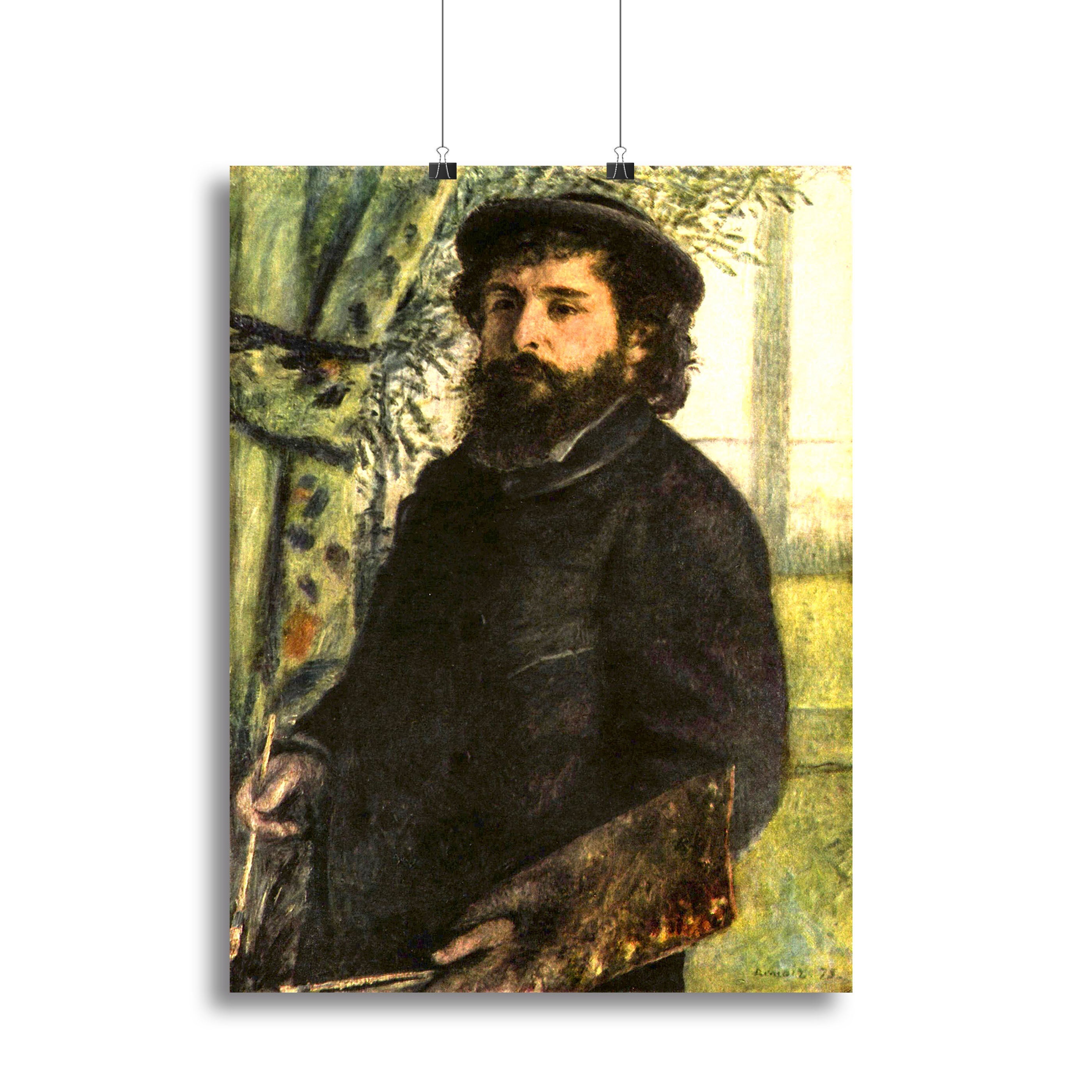 Portrait of the painter Claude Monet by Renoir Poster - Unframed