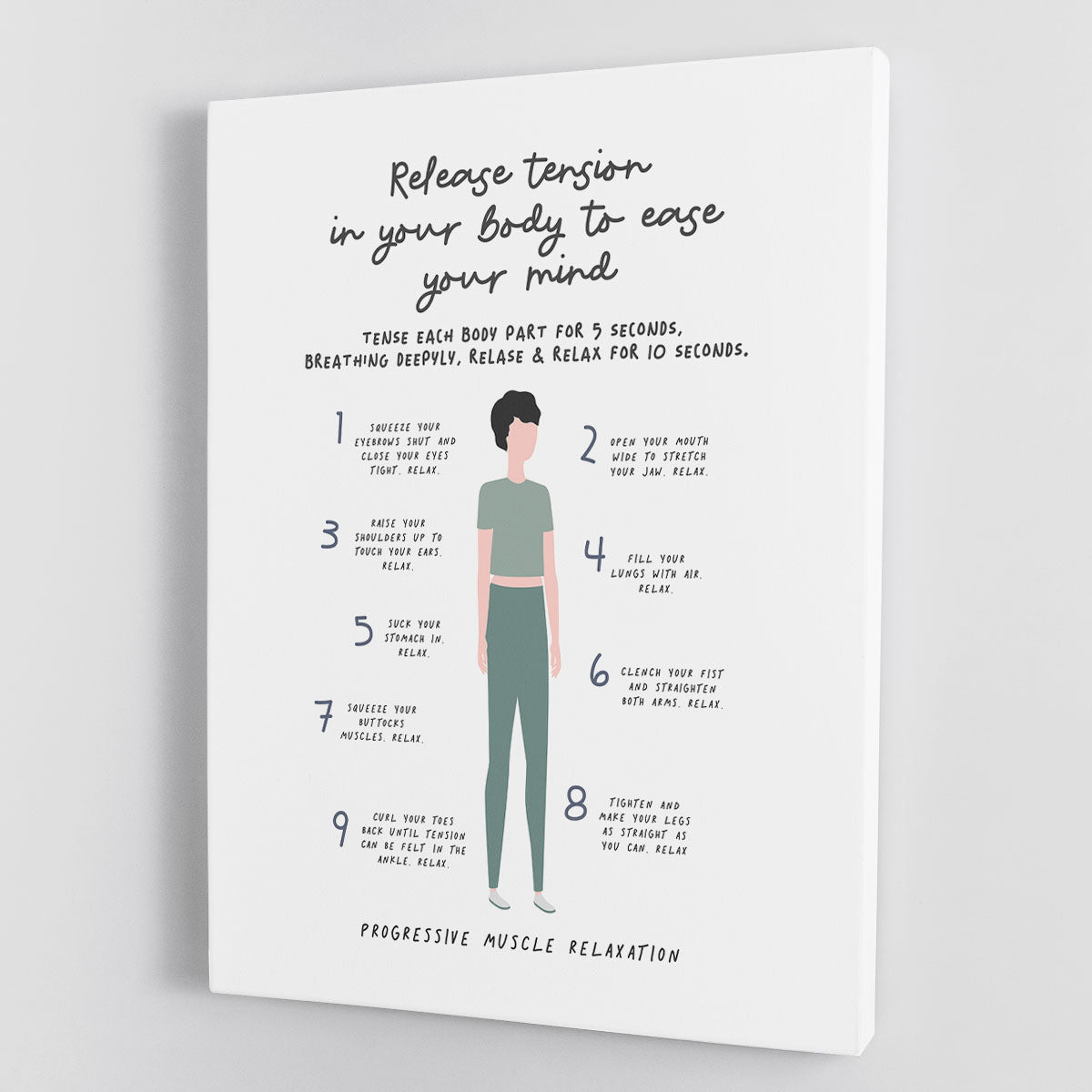 Progressive Muscle Relaxation Canvas Print or Poster - Canvas Art Rocks - 1