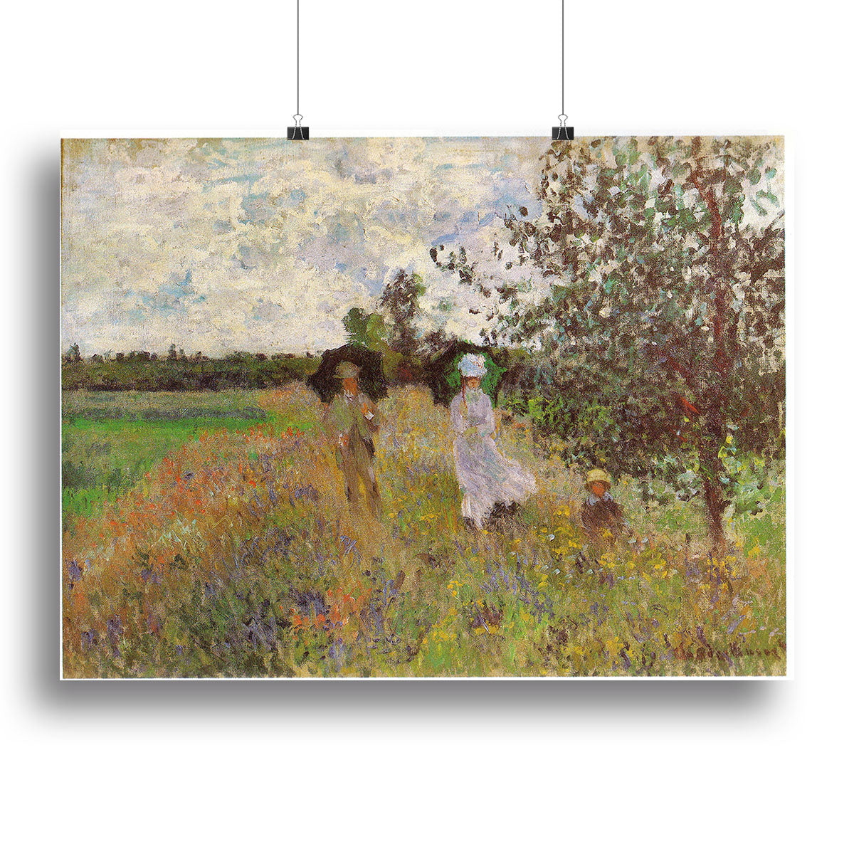 Promenade a Argenteuil 1875 by Monet Poster - Unframed