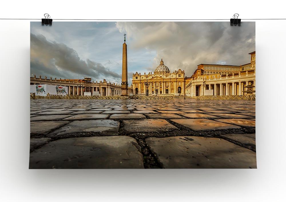 Saint Peter Basilica in the Morning Poster - Unframed