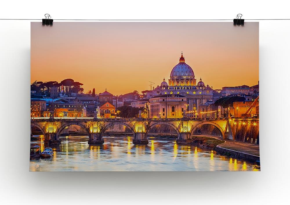 Saint Peter cathedral at night Poster - Unframed