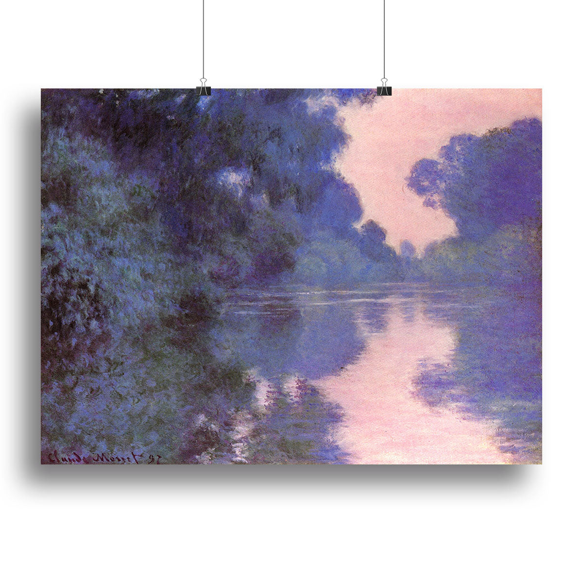 Seine arm at Giverny by Monet Poster - Unframed