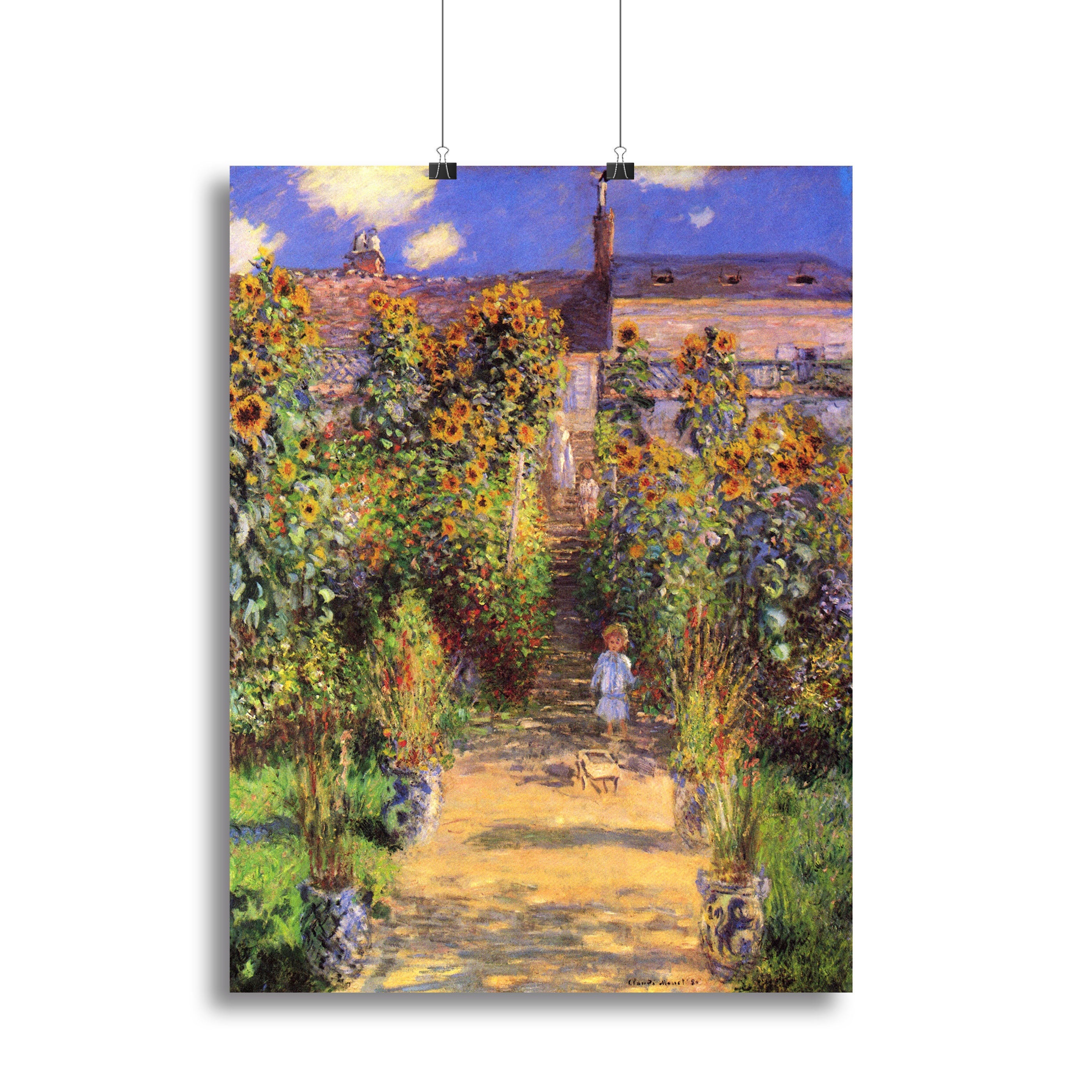Seine bank at Vetheuil by Monet Poster - Unframed