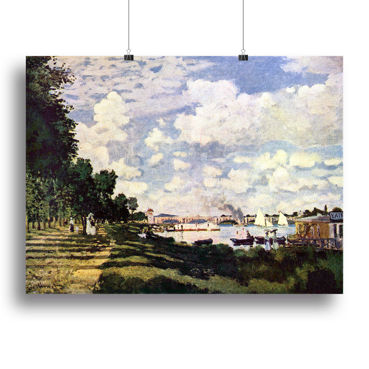 Seine basin near Argenteuil by Monet Poster - Unframed