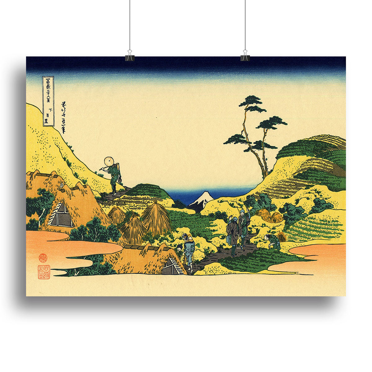 Shimomeguro by Hokusai Poster - Unframed