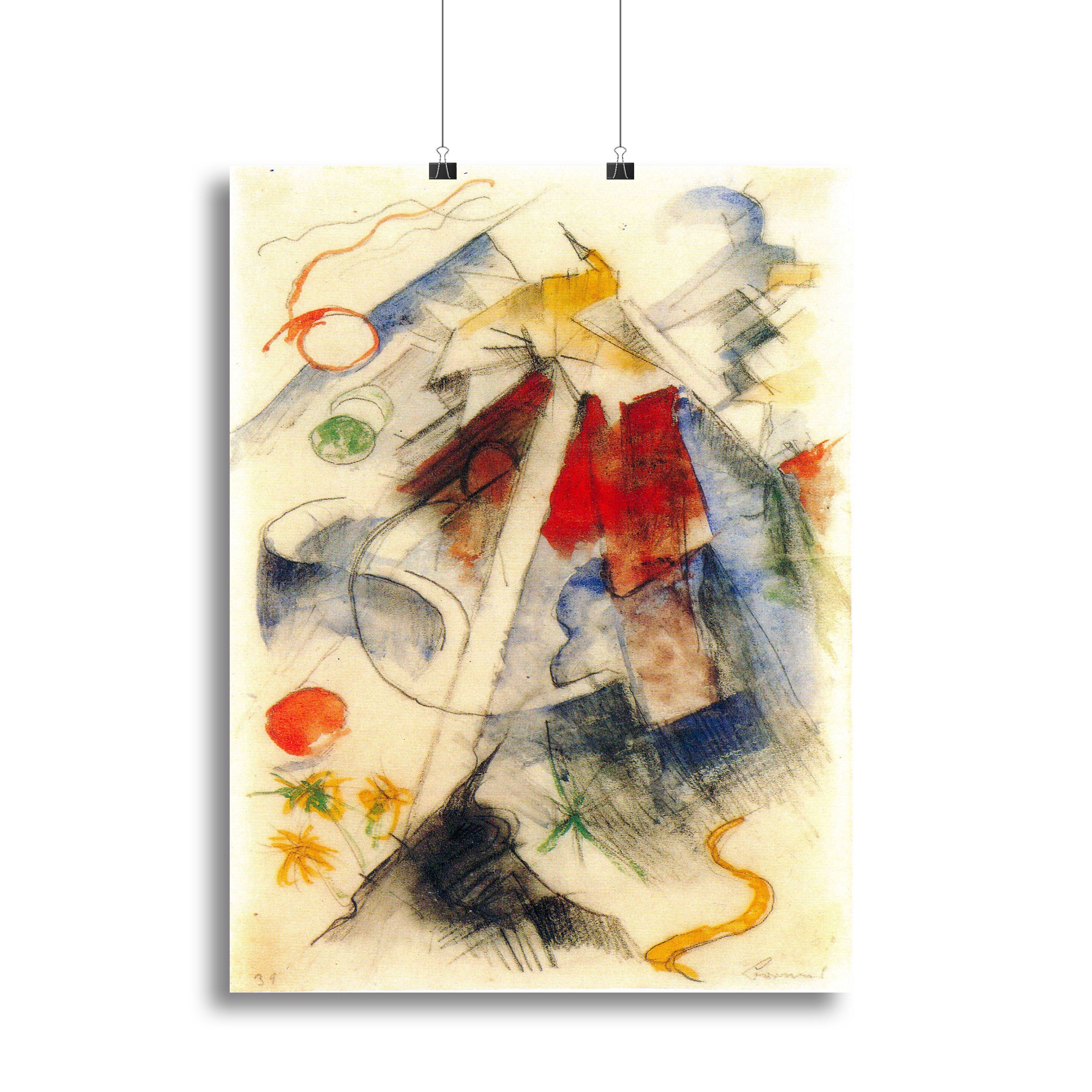 Sketch of the Brenner road 1 by Franz Marc Poster - Unframed