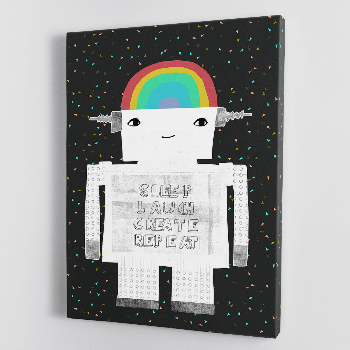 Sleep Laugh Create Repeat Canvas Print or Poster - 1x - 1