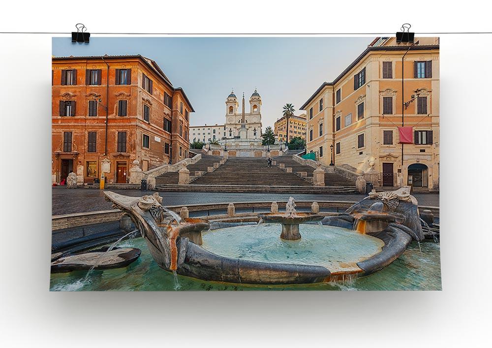 Spanish Steps at morning Poster - Unframed
