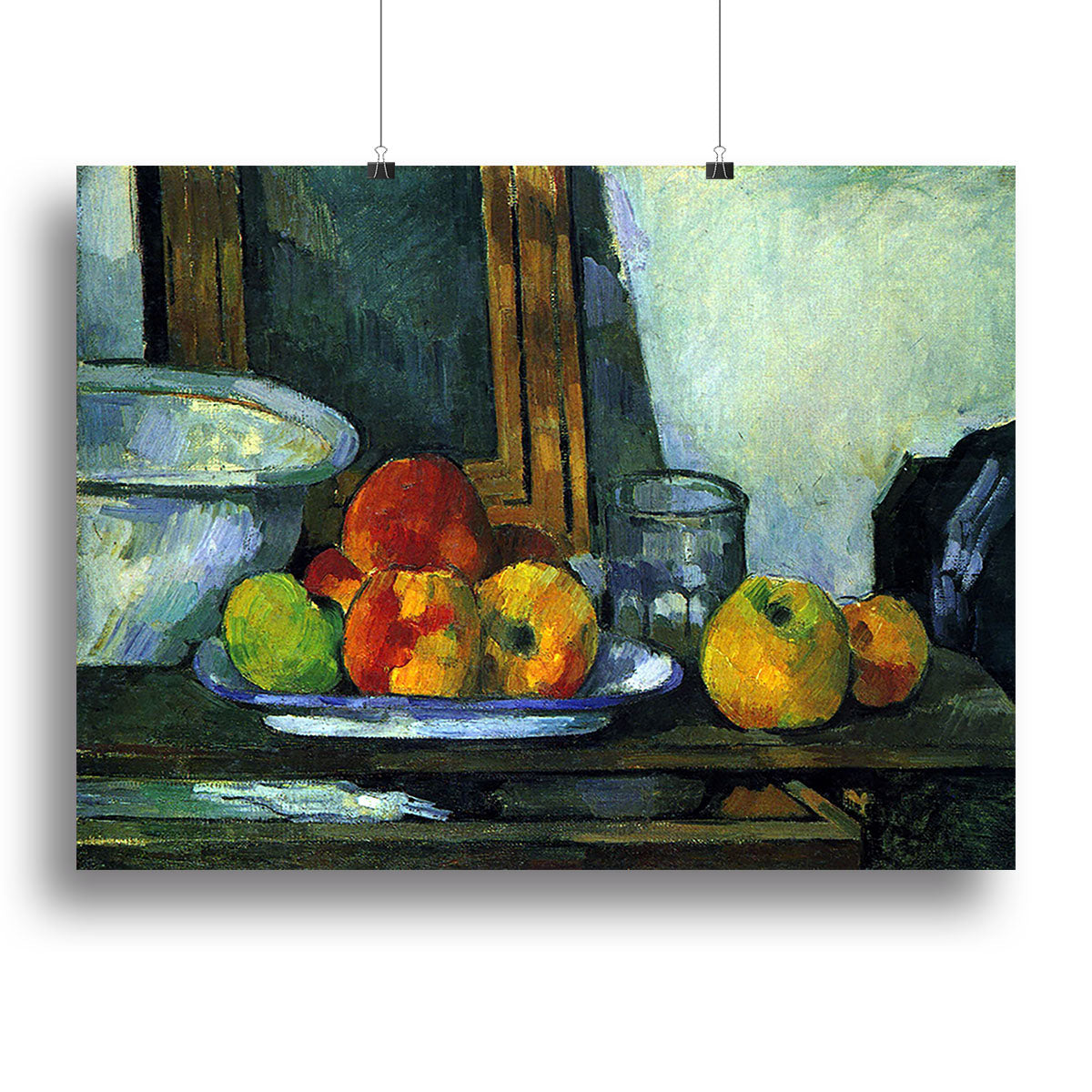 Still-life with an open drawer by Cezanne Poster - Unframed