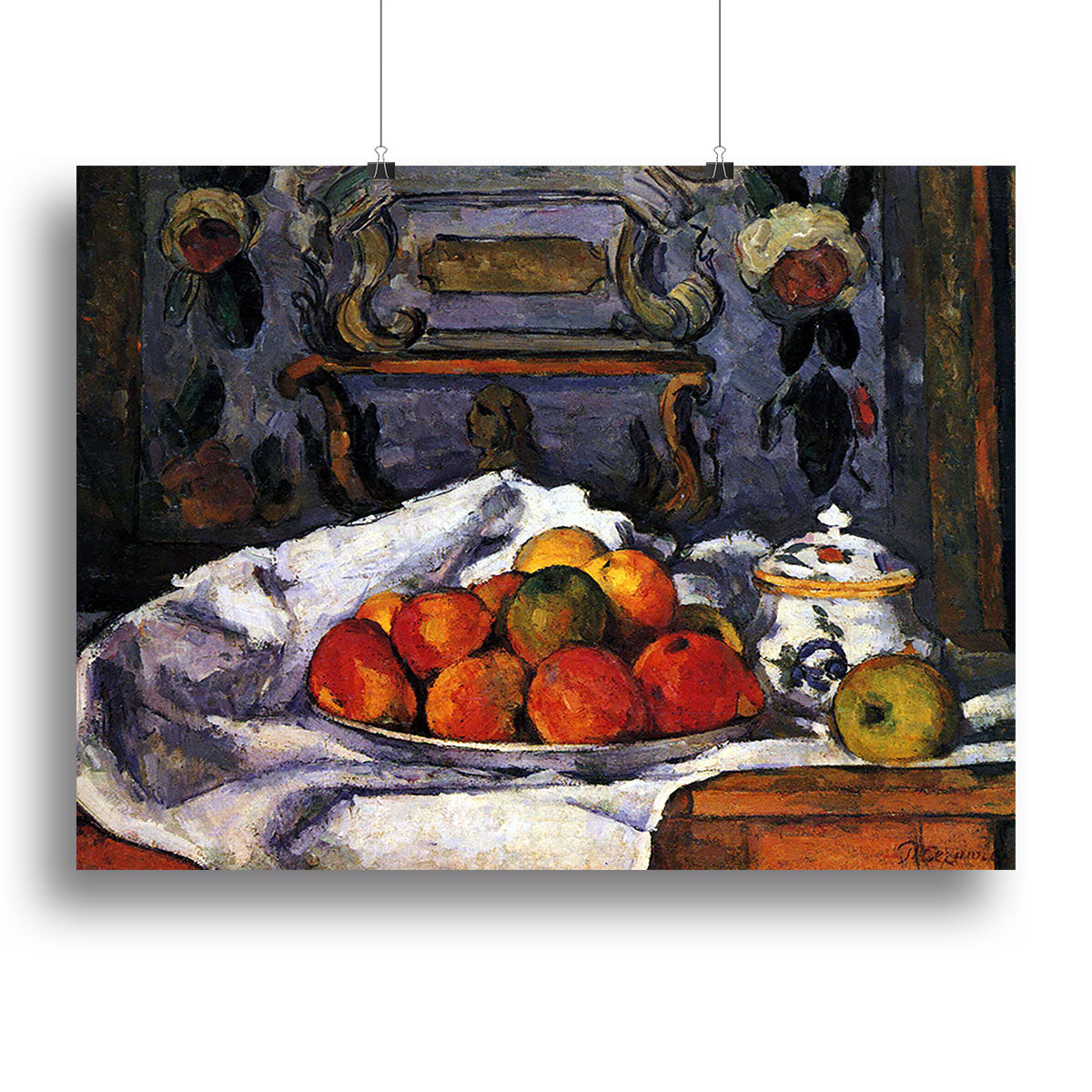 Still life bowl of apples by Cezanne Poster - Unframed