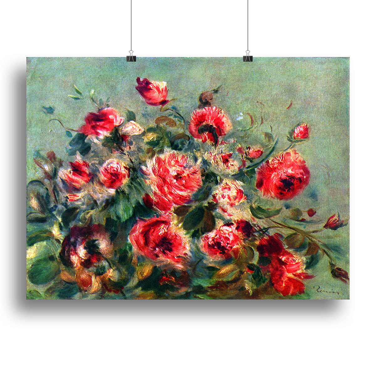 Still life roses of Vargemont by Renoir Poster - Unframed