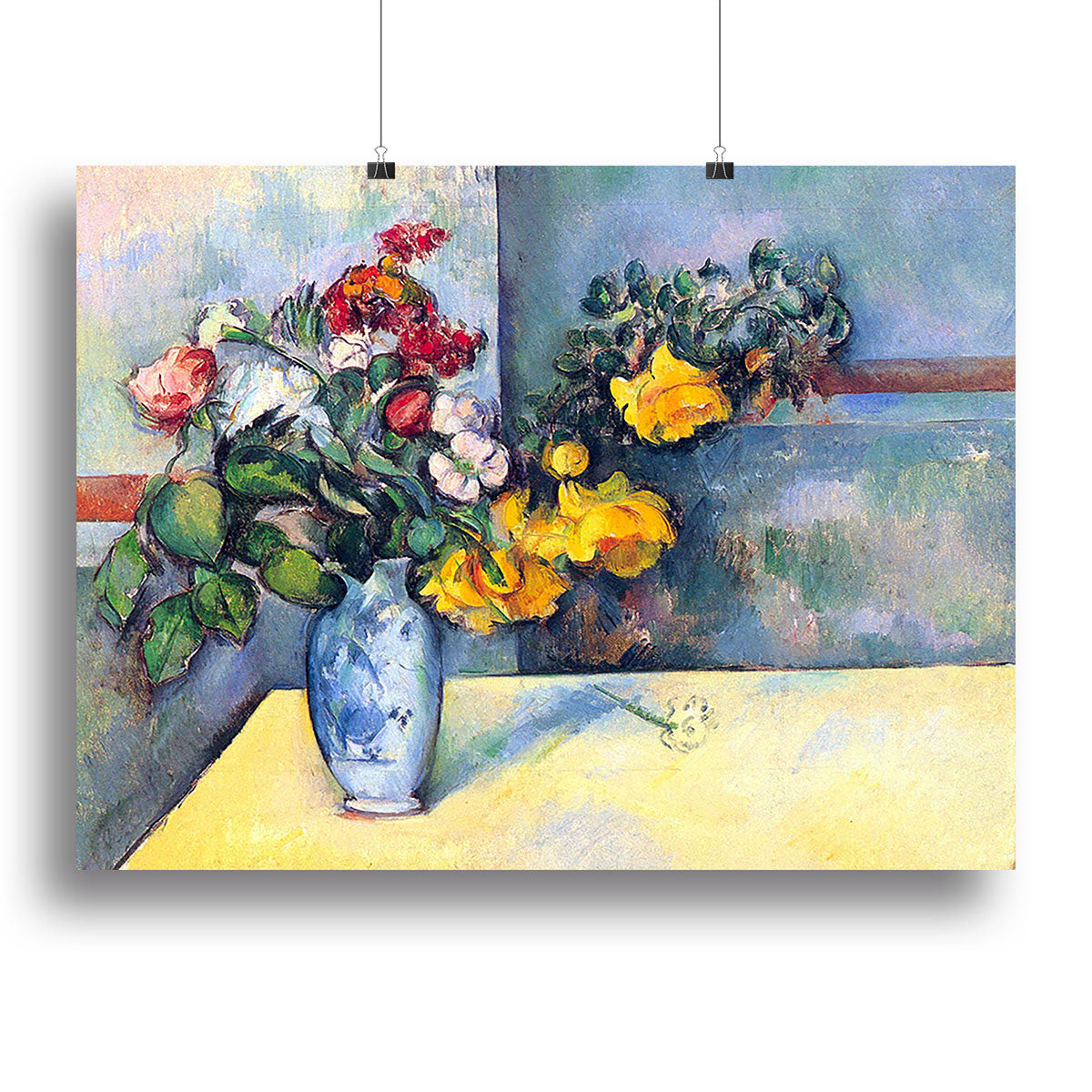 Still lifes flowers in a vase by Cezanne Poster - Unframed