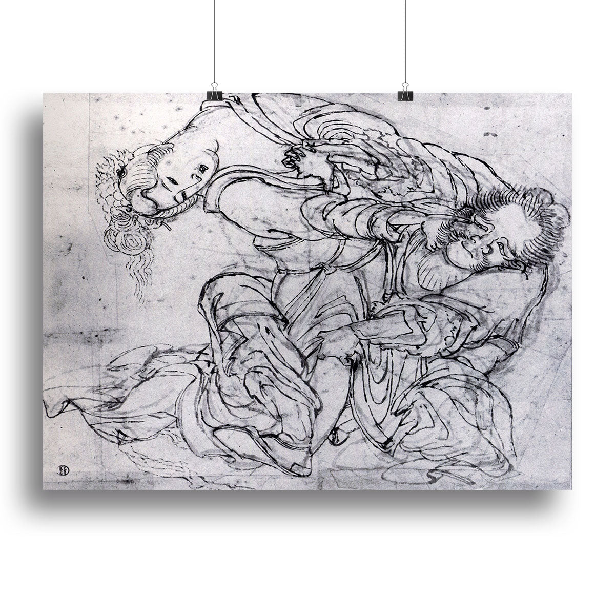Suikoden scene by Hokusai Poster - Unframed