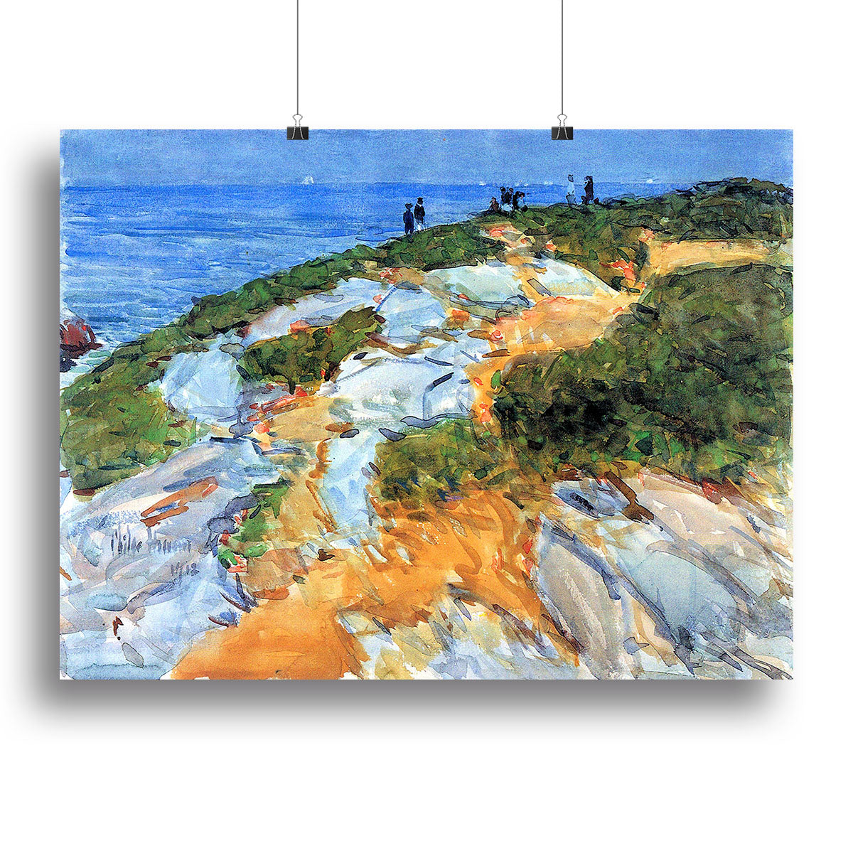 Sunday morning Appledore by Hassam Poster - Unframed