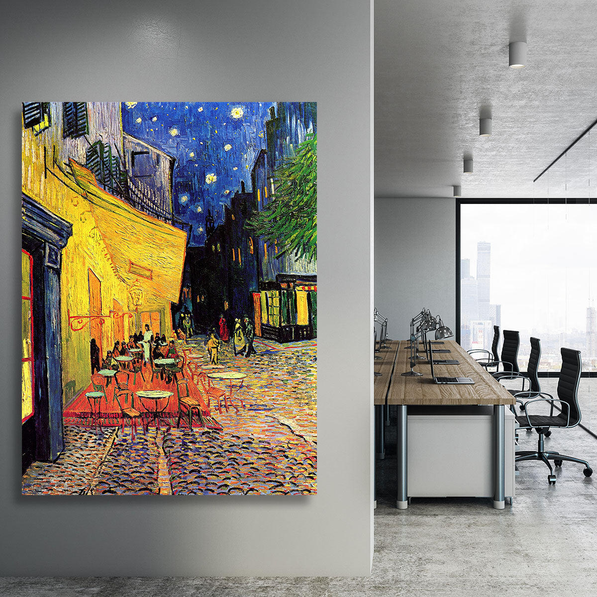 The Terrace Cafe by Van Gogh Canvas Print