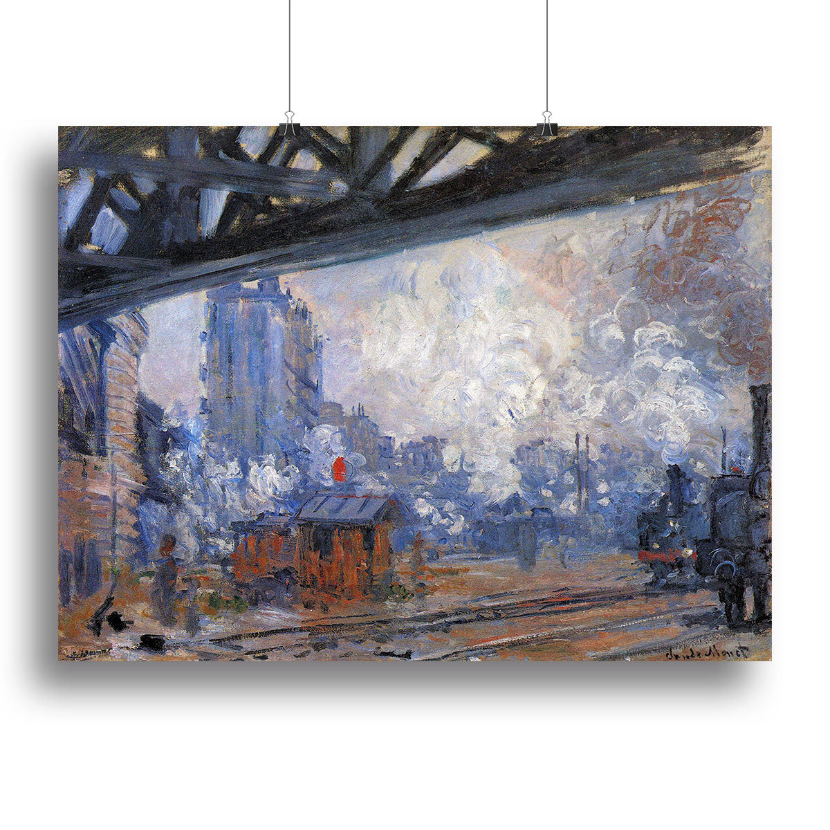 The Gare Saint Lazare by Monet Poster - Unframed