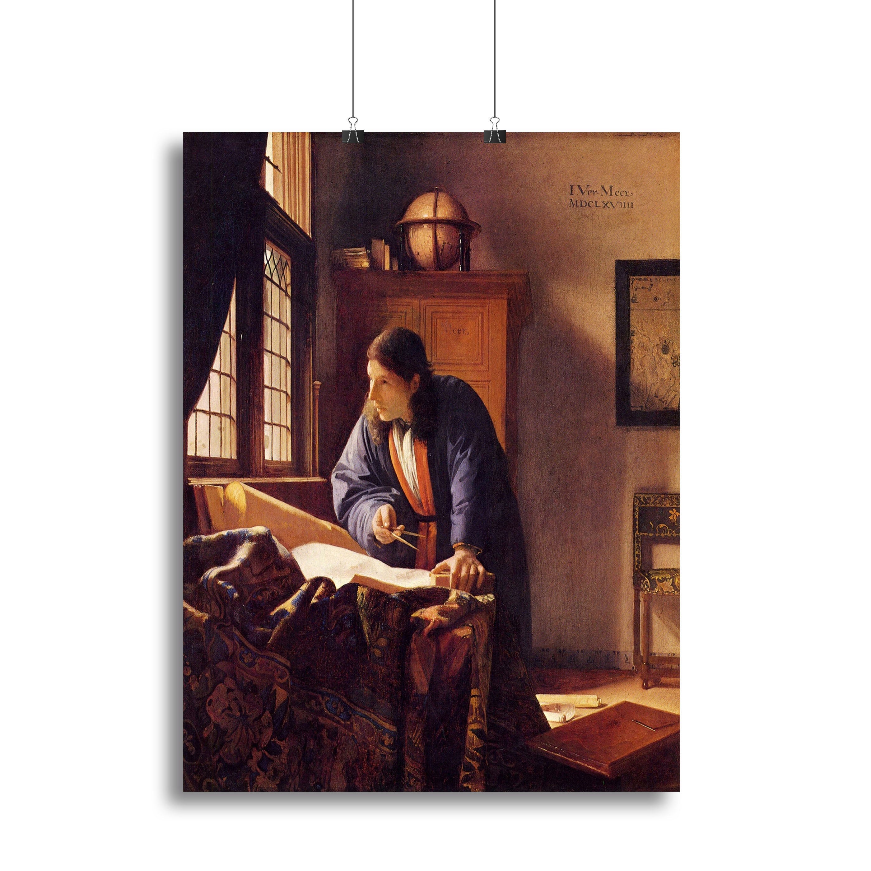The Geographer by Vermeer Poster - Unframed