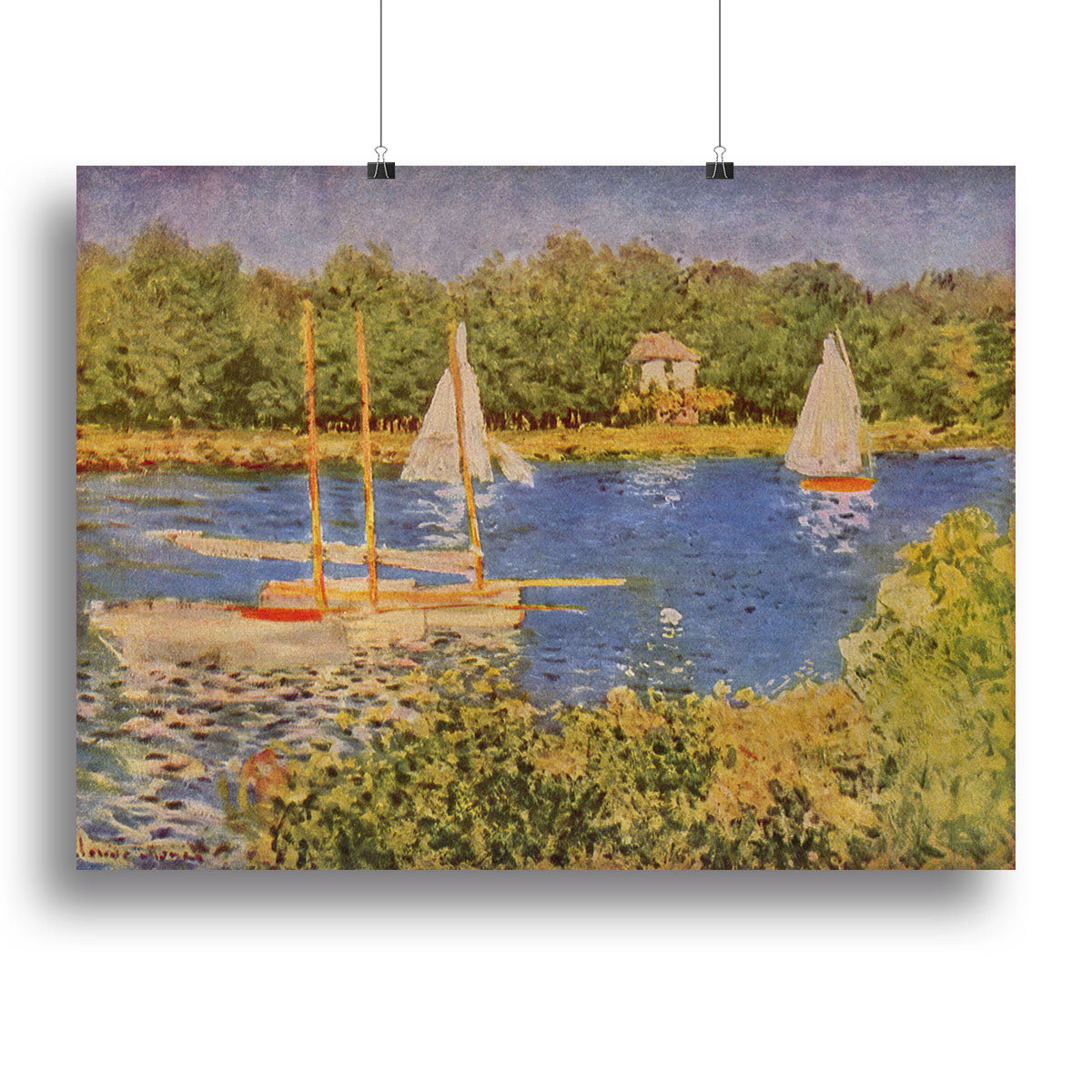 The Seine at Argenteuil Basin by Monet Poster - Unframed