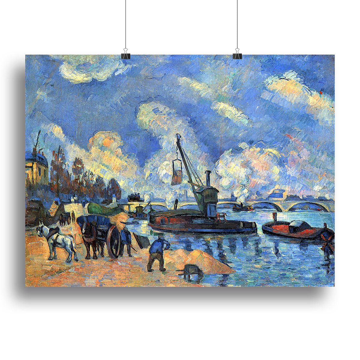 The Seine at Bercy by Cezanne Poster - Unframed