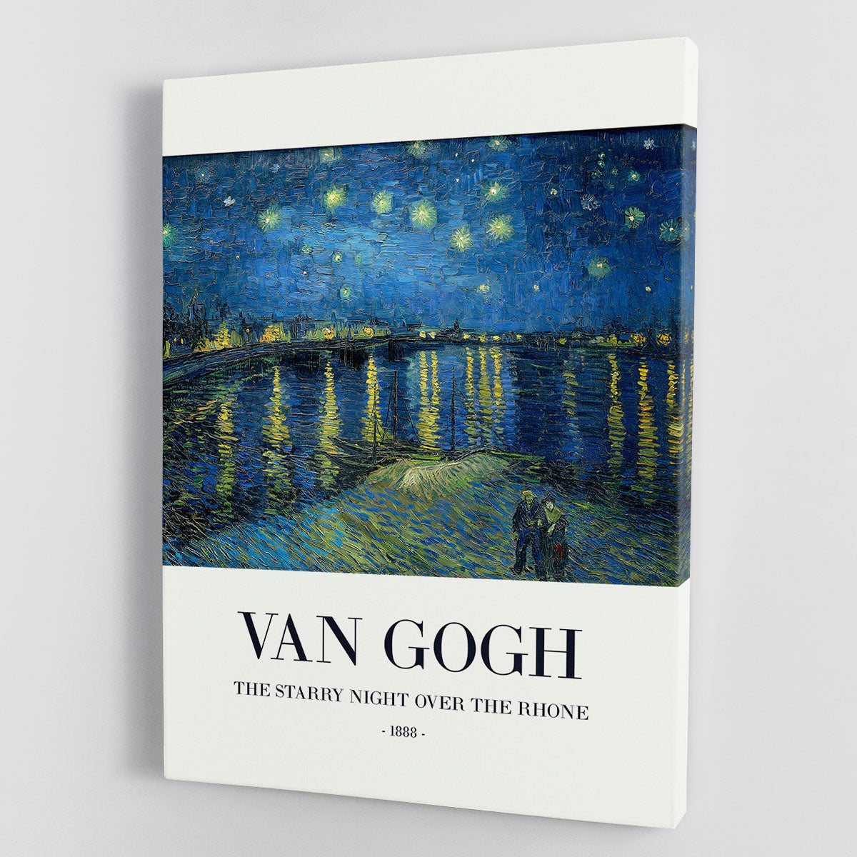 The Starry Night Over The Rhone Titled Canvas Print or Poster - Canvas Art Rocks - 1