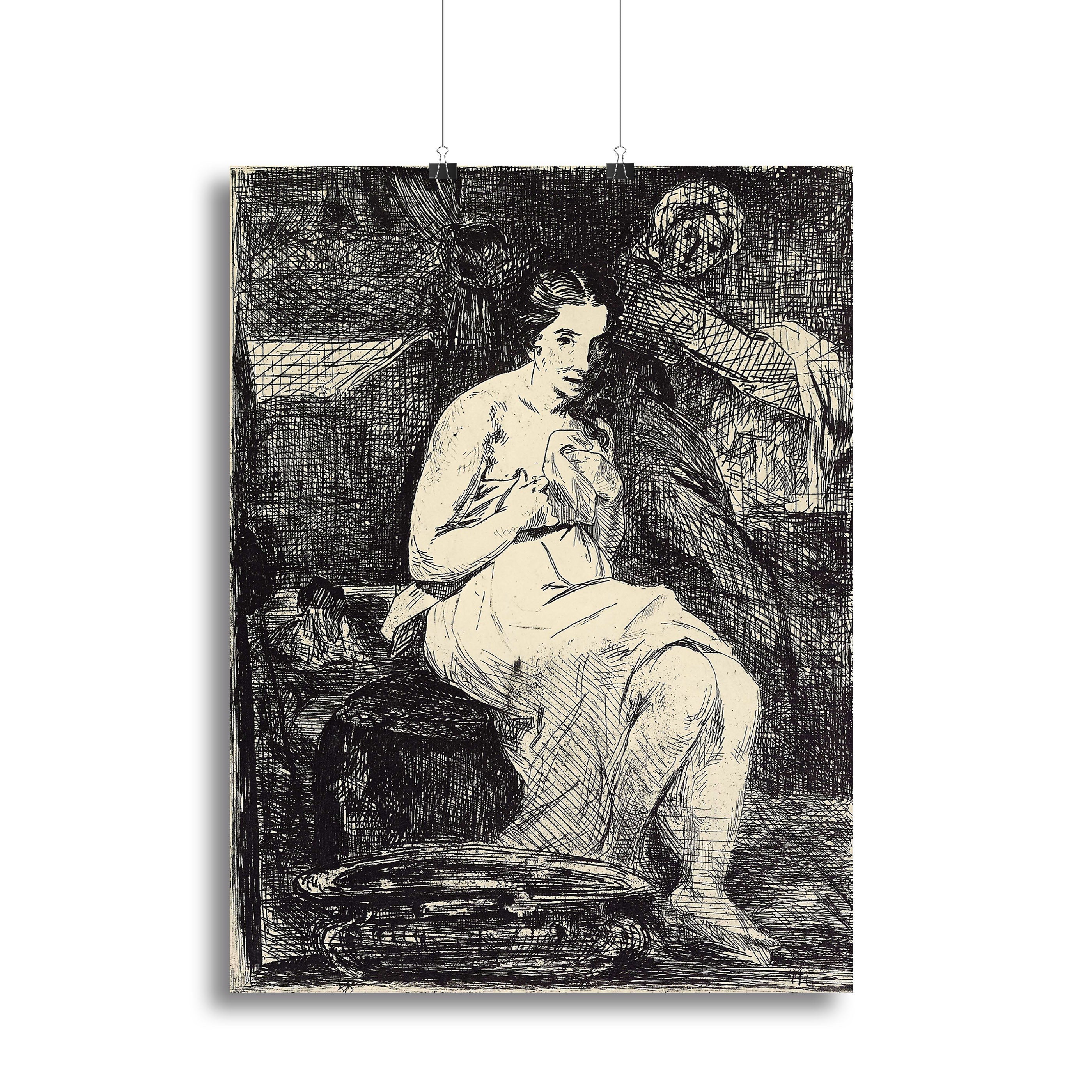 The Toillette by Manet Poster - Unframed